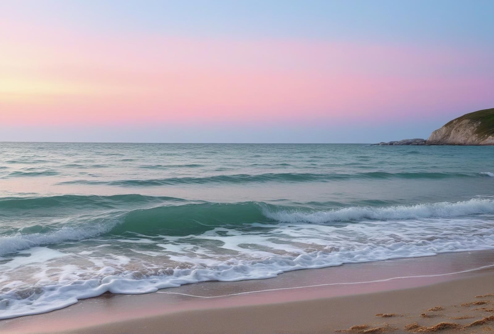 Atardecer en la orilla del mar Cantábrico durante un retiro de bienestar El Eco del Alma en Asturias